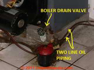 Boiler drain on a Weil McLain oil fired boiler (C) Daniel Friedman