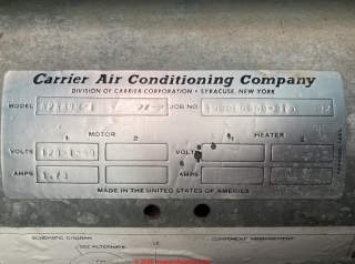 1970s Carrier Wall Convector AC (C) InspectApedia.com Anon