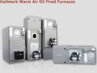 Identify Hallmark Oil Fired Furnaces from Boyertown Furnace Co - at InspectApedia.com