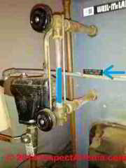 Steam boiler sight glass showing required water level (C) Daniel Friedman