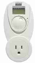 Dayton combination line voltage wall thermostat and wall plug 
