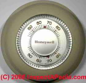 Traditional round Honeywell wall thermostat (C) Daniel Friedman