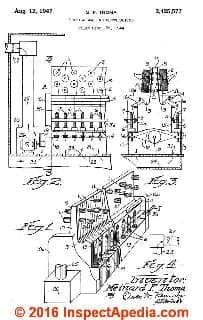 Thoma patent for textile machine construction 1944 - at InspectApedia.com