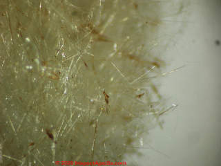 Johns Manville Spintex mineral wool insulation lab photographs (C) Daniel Friedman at InspectApedia.com
