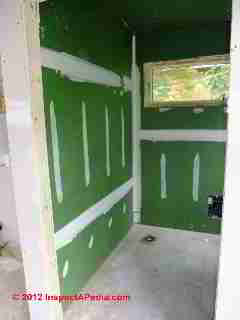 Moisture resistant drywall "green board" (C) D Friedman Eric Galow