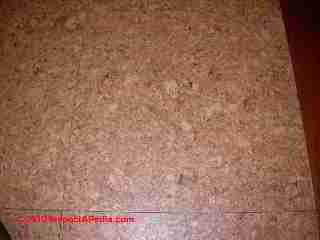 Cork tile flooring (C) Daniel Friedman at Inspectapedia.com