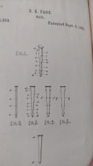 EK Page US Patent 325859 for stepped nail edges (C) Inspectapedia.com Fox