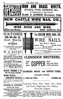 Nail advertisement in The Iron Age 1893 cited in detail at InspectApedia.com