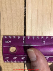 gaps in maple wood flooring (C) InspectApedia.com S.G.