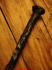 Poland found hand forged spike (C) InspectApedia.com Mike