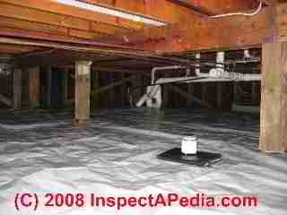 Crawl space dryout and waterproofing retrofit
