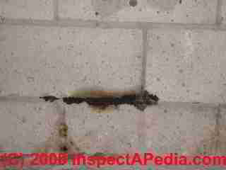 Oil leak through foundation wall