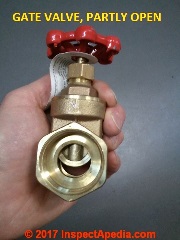 Gate valve (C) Daniel Friedman InspectApedia.com