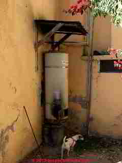 Gas fired water heater fire (C) Daniel Friedman