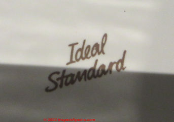 Ideal Standard toilet brand, New Zealand, UK, and other countries, (C) Daniel Friedman at InspectApedia.com