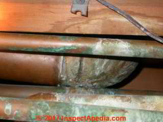 Copper pipe corrosion and leak risk (C) Daniel Friedman