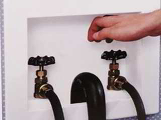 Oatey gate valve washing machine hookup at InspectApedia.com