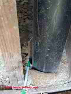 Gas leaks at plumbing vent (C) Daniel Friedman