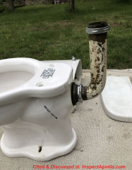 Antique Richmond toilet as for sale on eBay in 2023, manufactured by Peck Bros. New Haven CT
