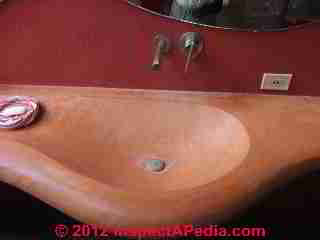 Concrete formed & stained bath sink (C) Daniel Friedman
