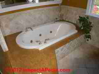 Jetted tub installed © D Friedman at InspectApedia.com 