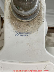Savoy Standard toilet base - Standard brand (C) Inspectapedia.com Tierney