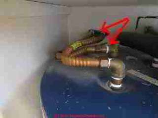TP valve discharge line routed too high (C) InspectApedia