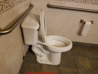 Universal Rundle toilet installed in Hudson NY (C) Daniel Friedman at Inspectapedia.com