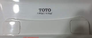 Toto toilet identification logo (C) Daniel Friedman at InspectApedia.com
