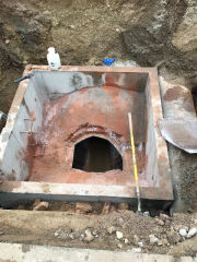 Sewer system liner - is this asbestos cement Transite pipe? (C) InspectApedia.com CF 