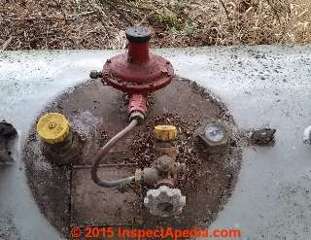 LP gas cylinder regulator in Two Harbors Minnesota (C) Daniel Friedman