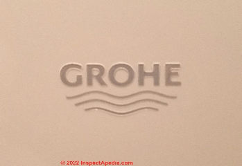 Grohe toilet installed in Torcello, Venice (C) Daniel Friedman at InspectApedia.com