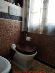 Geberit toilet installed in Campo San Murizio, Venice (C) Daniel Friedman at Inspectapedia.com