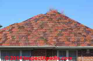 Modular metal roof shingles installed in Christchurch, New Zealand (C) Daniel Friedman