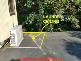 Roof surface area over laundry room ceiling - passage of dryer vent (C) Daniel Friedman