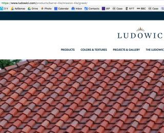 Illustration of Greek S-shaped or mission roof tiles from Ludowicki, cited in detail in this article - at InspectApedia.com