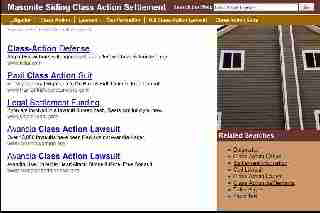 Masonite roof settlement notice and claims website (not useful) (C) InspectApedia