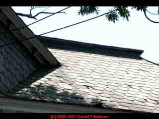 Thin worn out roofing slates