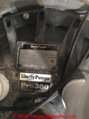 Liberty Pumps Pro 380 sewage grinder pump repair (C) InspectApedia.com KevinL