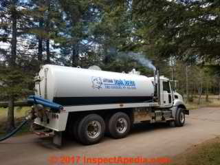 Septic tank pumping truck, Superior Septic Service, Two Harbors MN in 2017 (C) Daniel Friedman