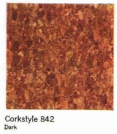 Armstrong vinyl asbestos floor tile in cork pattern (C) InspectApedia