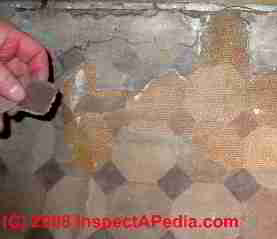 Asbestos suspect sheet flooring from a historic home in Vermont