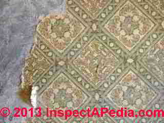 Congoleum no-wax sheet vinyl flooring - asbestos containing (C) InspectAPedia