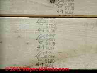 modern 2x4 lumber © D Friedman at InspectApedia.com 
