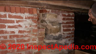 Saw Cuts, Hardware, Masonry & Trim details help determine age of this home in Central Arkansas (C) InspectApedia.com RussTasha