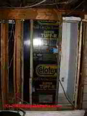 Celotex tuff-R insulating board © Daniel Friedman at InspectApedia.com