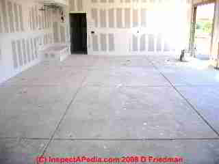 Expansion joints in a new poured concrete floor slab, Tucson AZ (C) Daniel Friedman