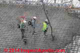 Concrete being placed at a Vassar College construction site, Poughkeepsie NY 2013 (C) Daniel Friedman