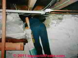 Accessing the crawl space © D Friedman at InspectApedia.com 