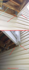 Deck joist hangers replace and repair (C) InspectApedia.com Nick